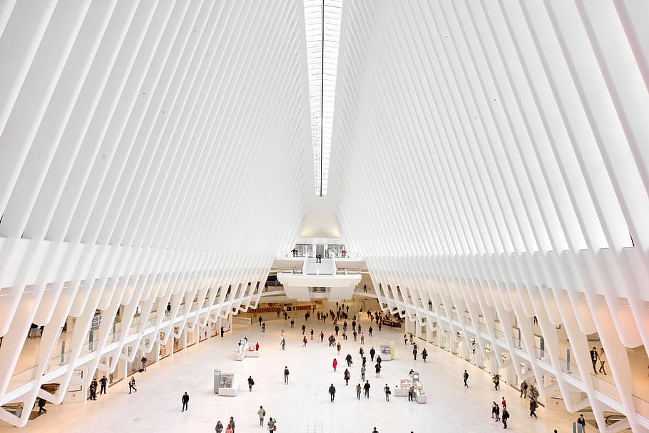 architecture, white, building, infrastructure, people, crowd HD wallpaper