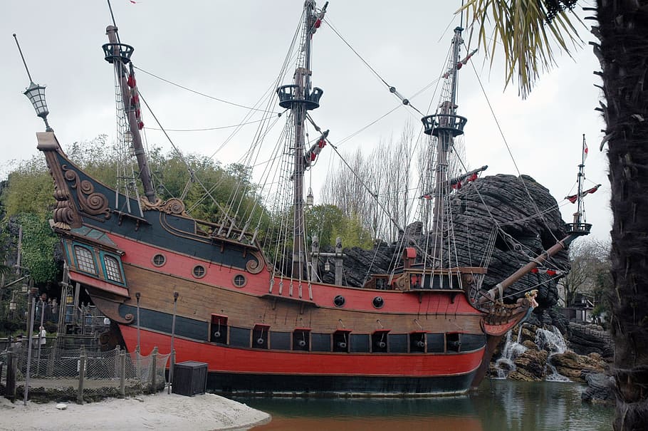 ship, pirate ship, nostalgia, nautical vessel, water, transportation HD wallpaper