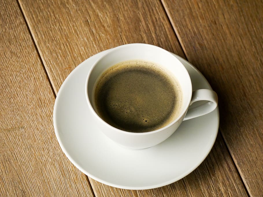 Coffee Cup, Beans, Drink, coffee beans, spoon, saucer, porcelain HD wallpaper