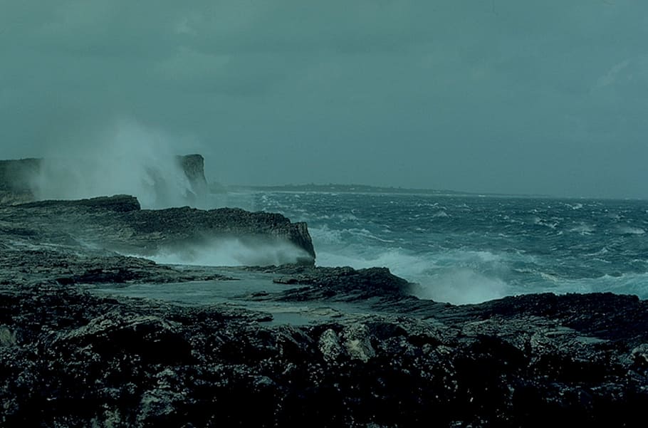 photography of ocean wave, storm, sea, wind, nature, water HD wallpaper
