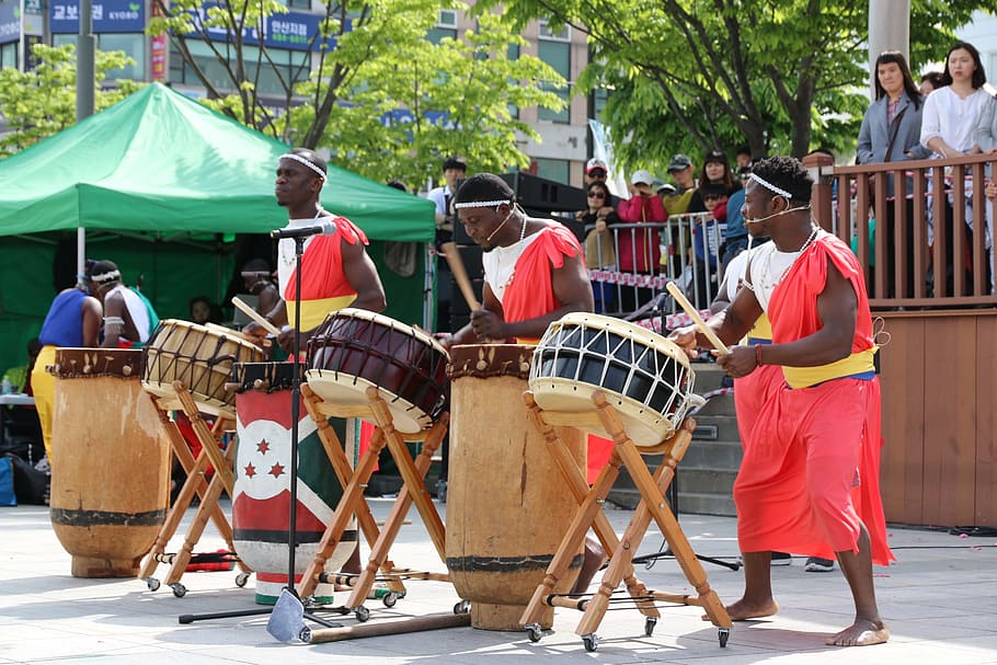 Ethiopia Percussion, Ansan Street Pole, as gwangdeok, people