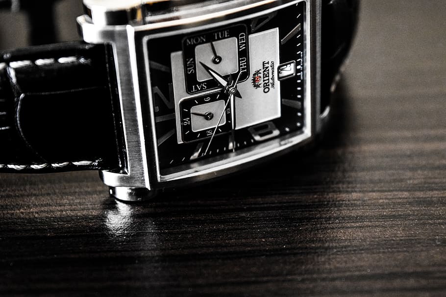 watch, time, automatic, clock, analog, clockwork, table, close-up HD wallpaper