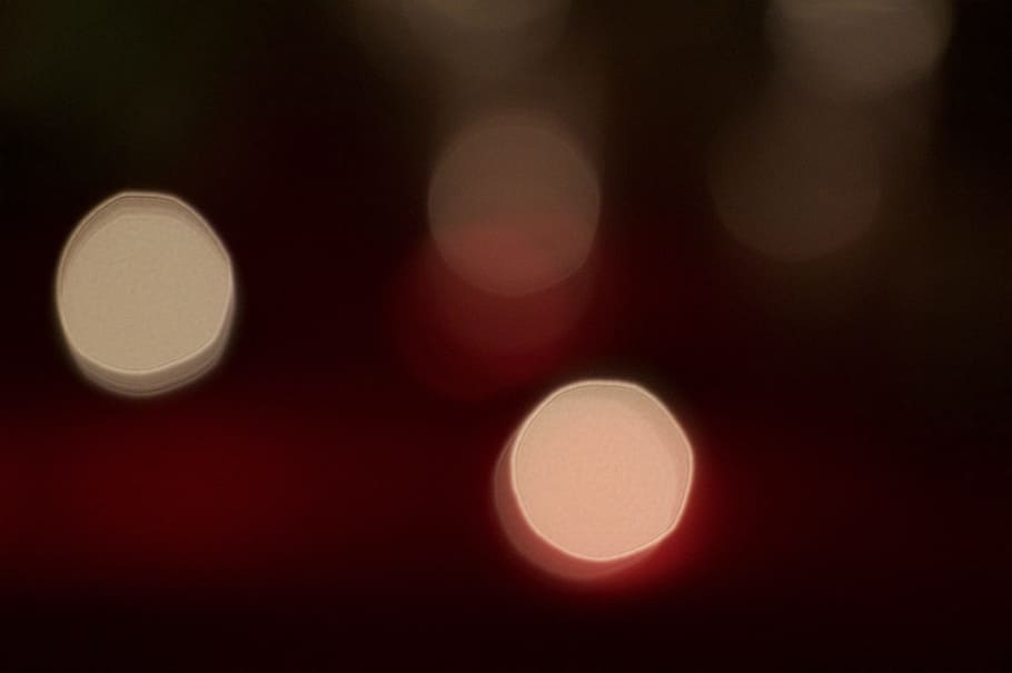 bokeh, abstract, background, blur, dark, red, circle, moon HD wallpaper