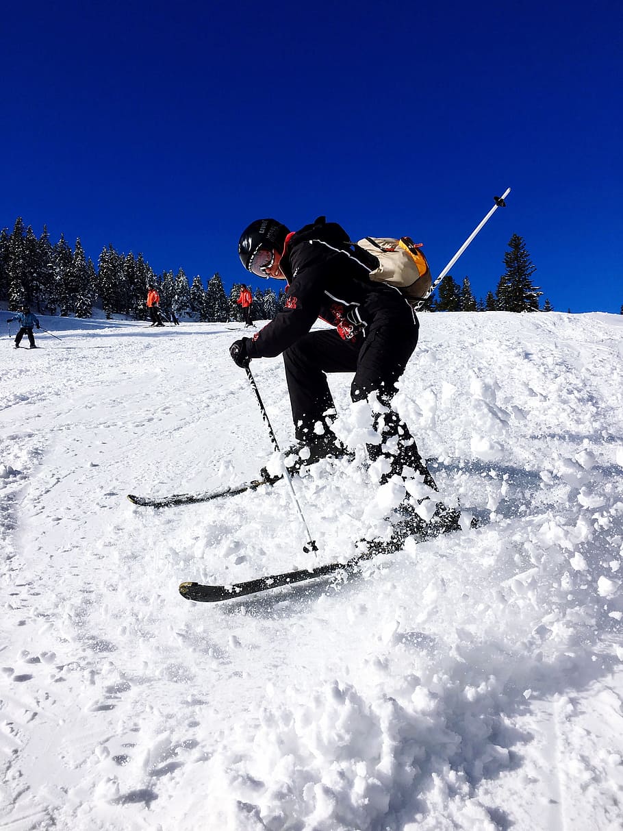 Skiing, Winter, Snow, Austria, january, sport, outdoor, white HD wallpaper