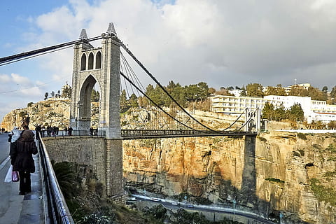 Suspension Bridge in Constantine, Algeria, Algiers, architecture HD wallpaper