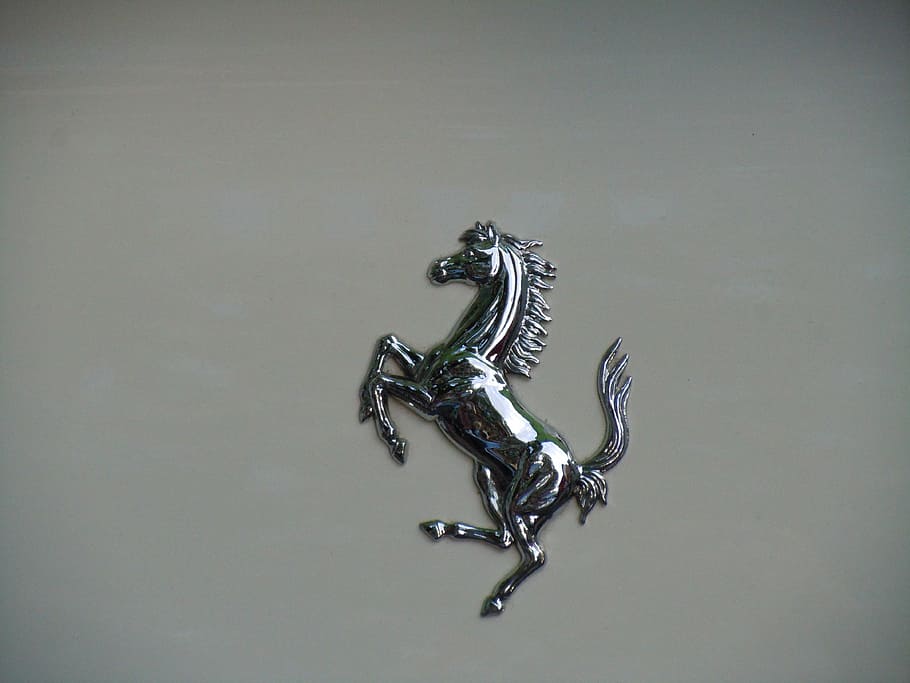 gray horse ornament, stamp, the horse, image, studio shot, metal HD wallpaper