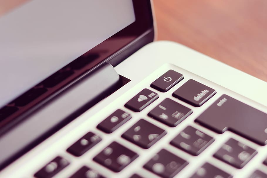 grey laptop, technology, computer, business, internet, computer Keyboard HD wallpaper