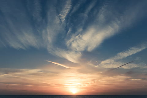 golden hour photography, photography of cloudy sky, sunrise, illustration HD wallpaper