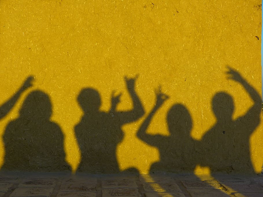 persons silhouette, shadow, shadow play, hispanic, human, light HD wallpaper