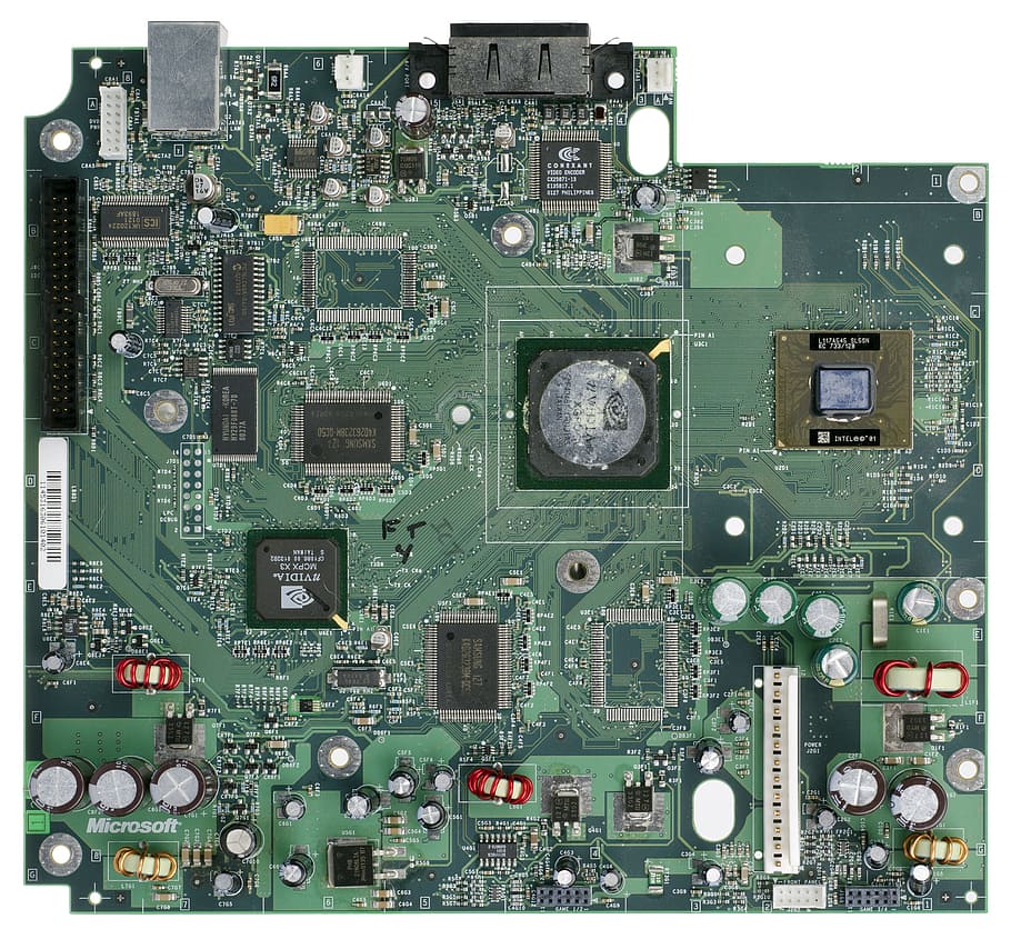 black and green motherboard, Xbox, Computer, Game, hardware, controller, HD wallpaper