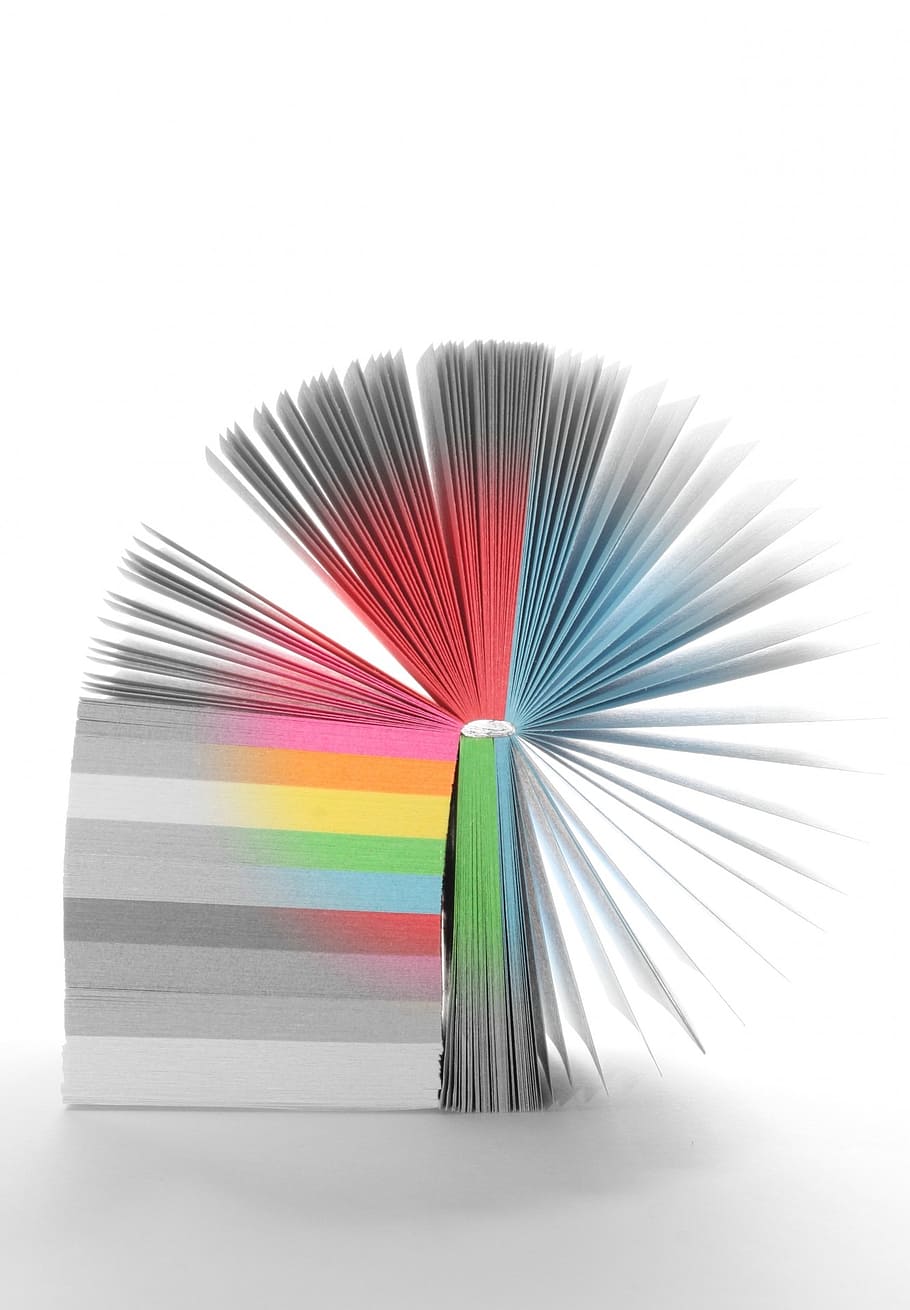 multicolored post-it papers, colors, rainbow, index, office HD wallpaper