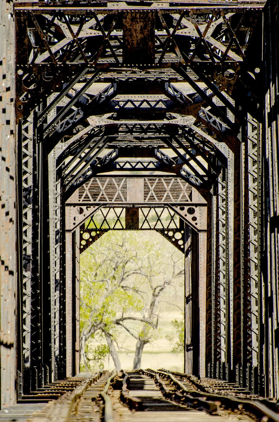 Train, Tracks, Iron, Tunnel, Bridge, transportation, train tracks HD wallpaper