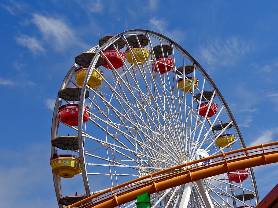 HD wallpaper: santa monica, pier, ride, carousel, las angeles ...