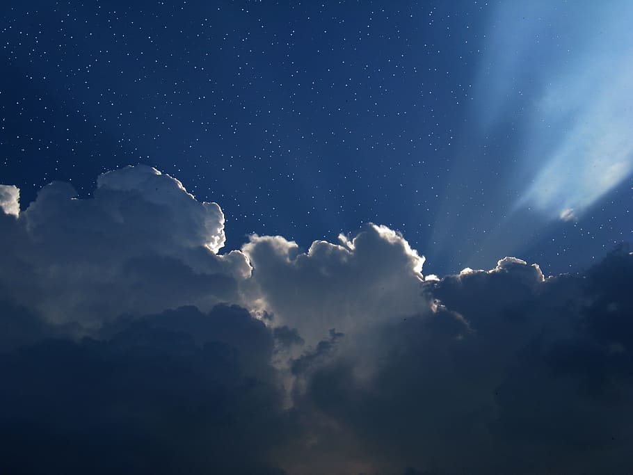 photo of gray and white clouds, star, universe, space, all HD wallpaper