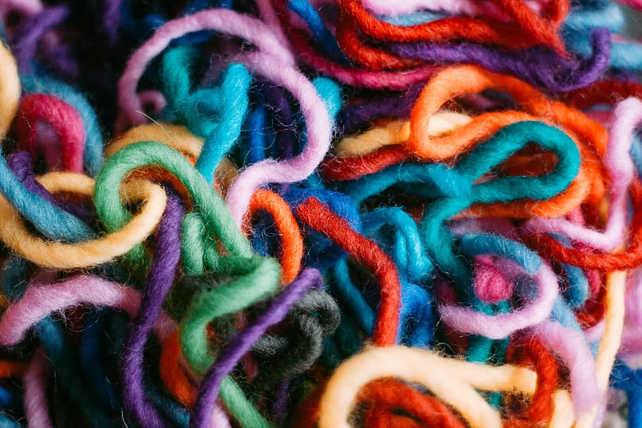 Colorful felt fabric, abstract, multi Colored, wool, textile