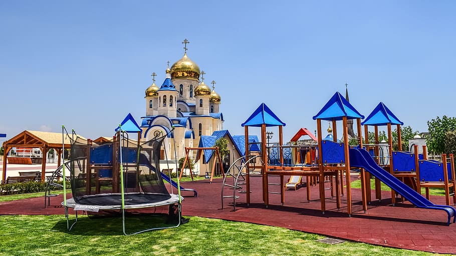 playground, modern, design, architecture, equipment, park, tamassos HD wallpaper