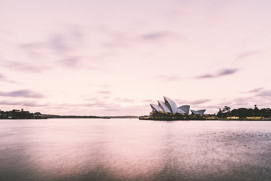 Opera House, Sydney Australia, Sydney Opera House under cloudy sky during daytime HD wallpaper