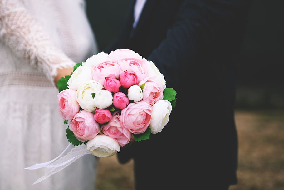Wedding flowers bouquet, various, marriage, married, bride, love