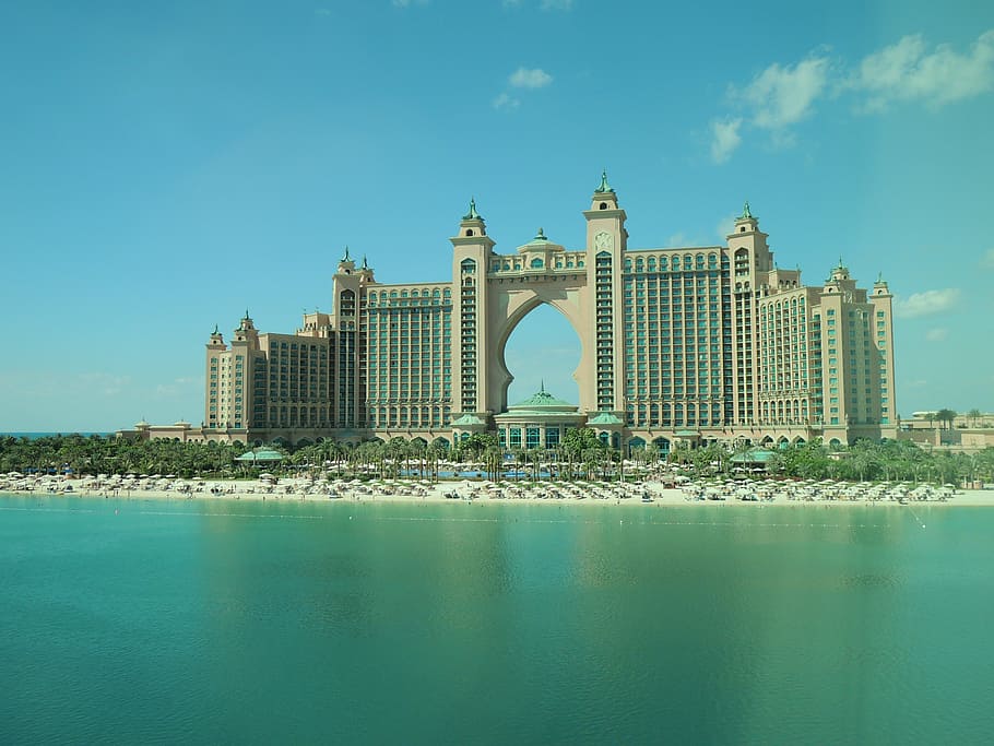 Palm Island, Dubai, uae, emirates, desert, atlantis, hotel, building exterior