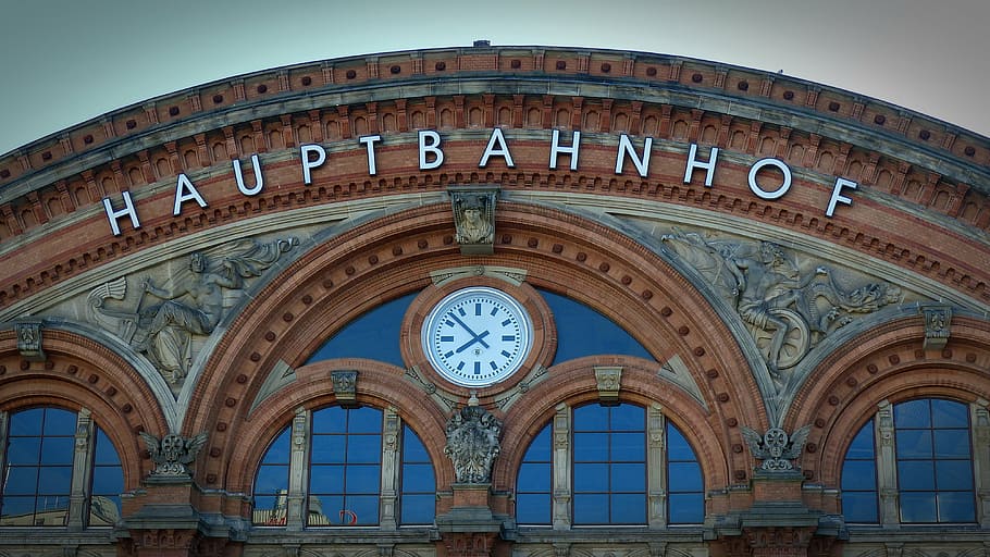 railway station, clock, window, station clock, travel, architecture HD wallpaper