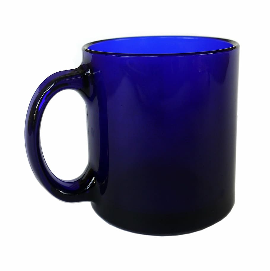 mug, glass, cup, blue, coffee, single Object, isolated, white Background HD wallpaper