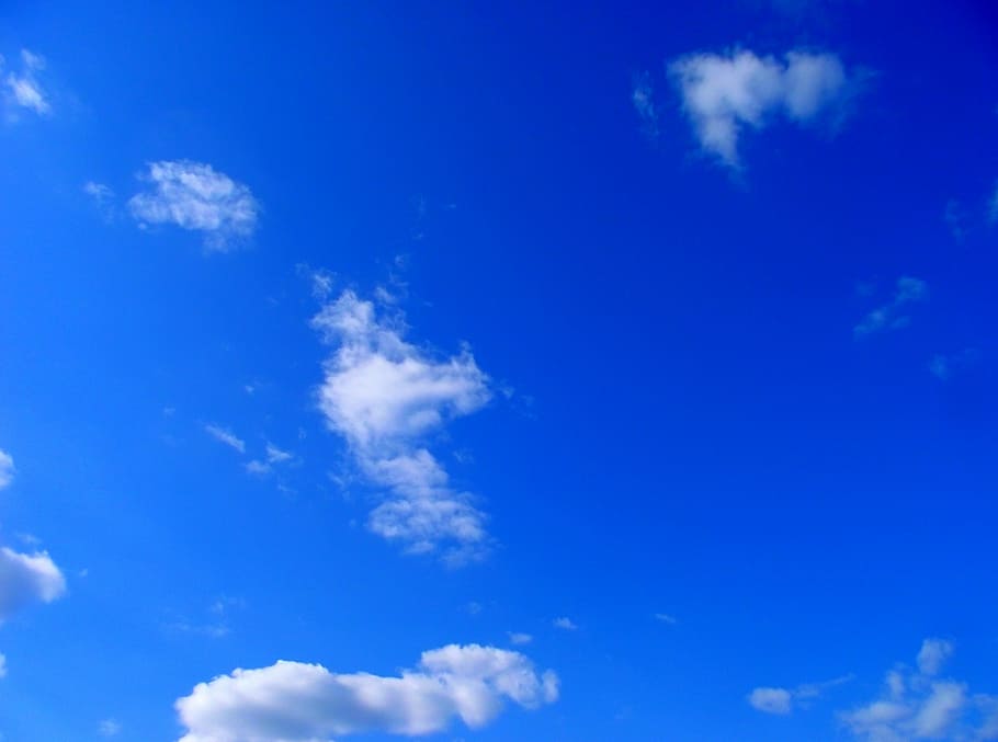 sky, clouds, blue, hdr, white, clouds form, cumulus clouds, HD wallpaper