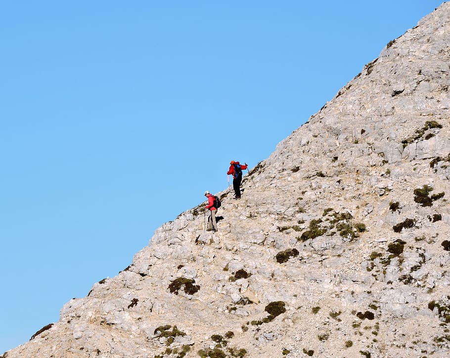 climbing, climbers, top, upstream, carega, hiking, veneto, italy HD wallpaper