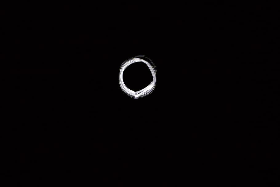 white round component, spiral, black, light trail, circle, backgrounds HD wallpaper