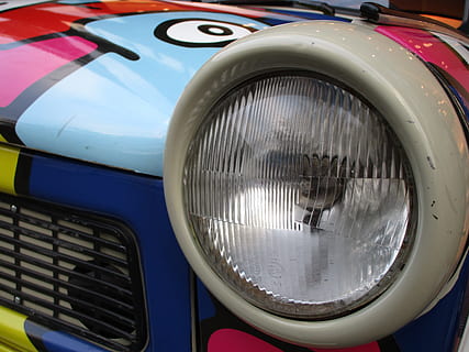 spotlight, satellite, auto, oldtimer, trabi, ddr, east germany HD wallpaper