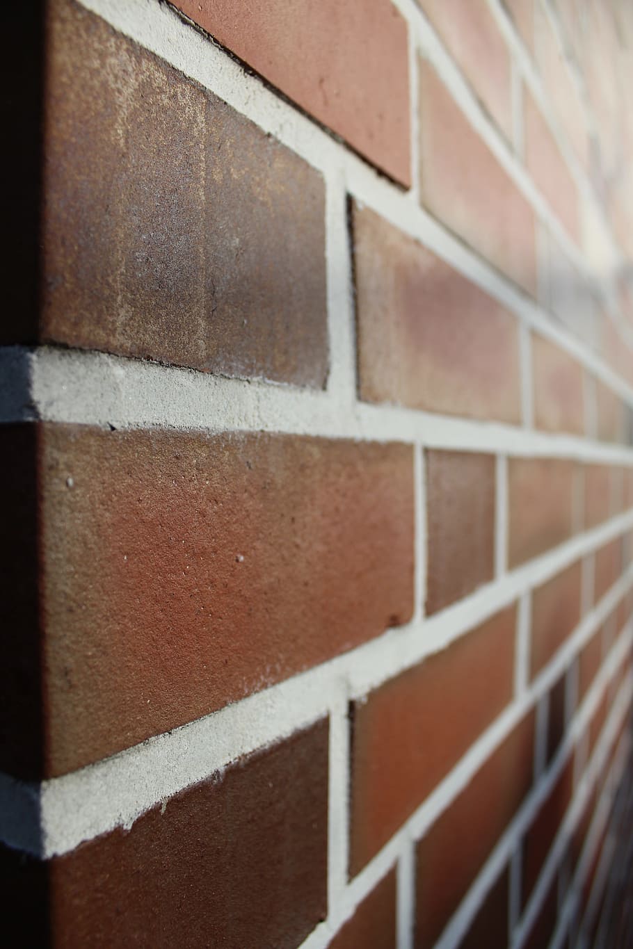 Wall, Masonry, Stone, Joints, red, house on the corner, vanishing point HD wallpaper