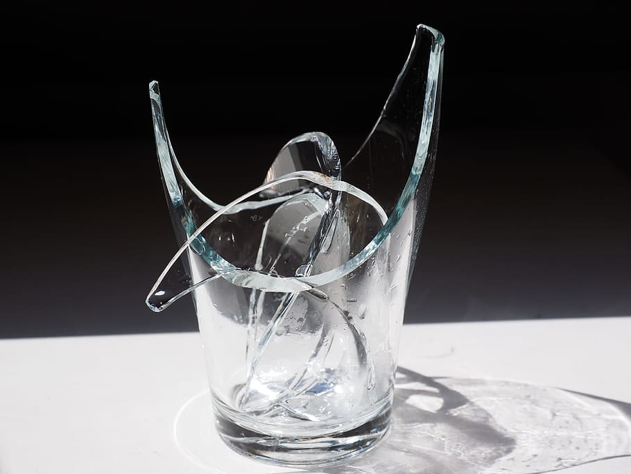 shattered glass cup, Broken, Shard, Breakage, glass breakage