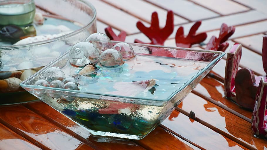 Terrace, Table, Table, Decorations, rain, table decorations HD wallpaper