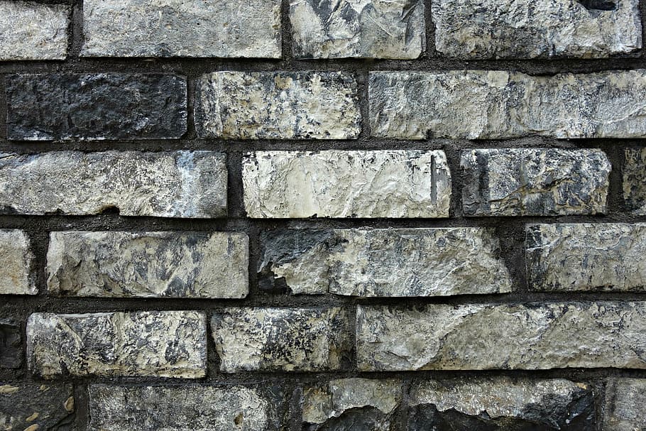brick, wall, brick wall, pattern, brick texture, grey, grey brick HD wallpaper