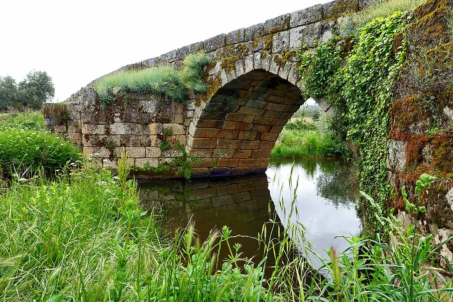 Bridge, Crossing, River, Old, construction, stone, arch, historic HD wallpaper