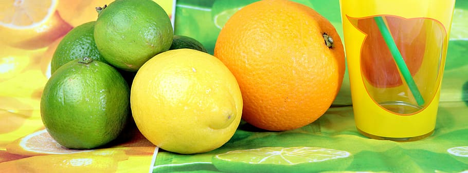 fruits, lemon, limone, vitamins, glass, exotic, exotic fruits HD wallpaper