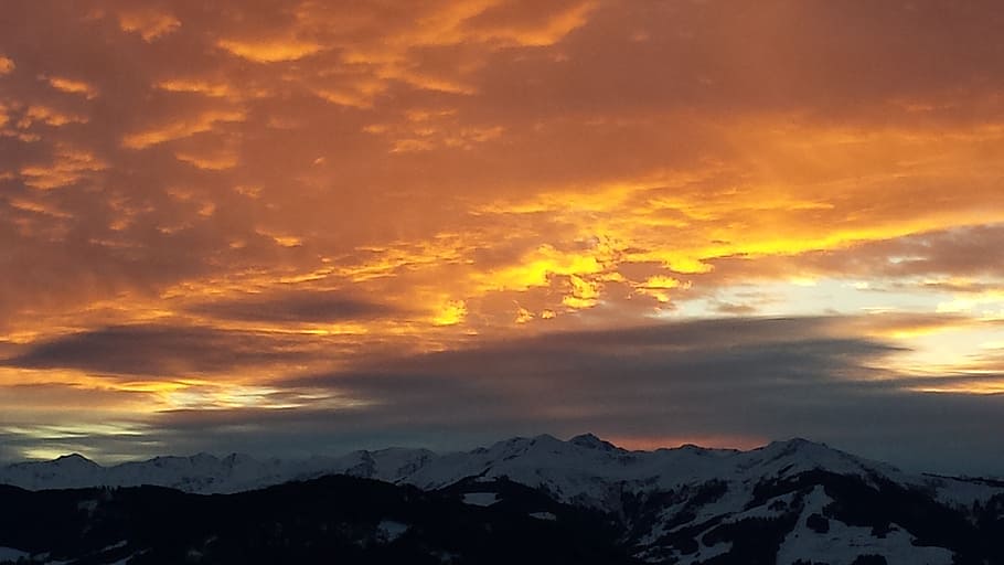 sun, clouds, sky, sunset, afterglow, beautiful, setting sun HD wallpaper