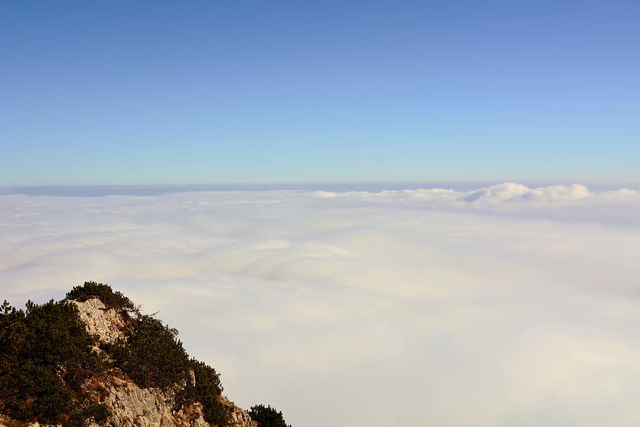 Clouds, Mountains, Landscape, sky, carega, italy, nature, blue HD wallpaper