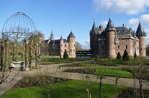 castle, lock, architecture, history, garden, park, point of interest HD wallpaper