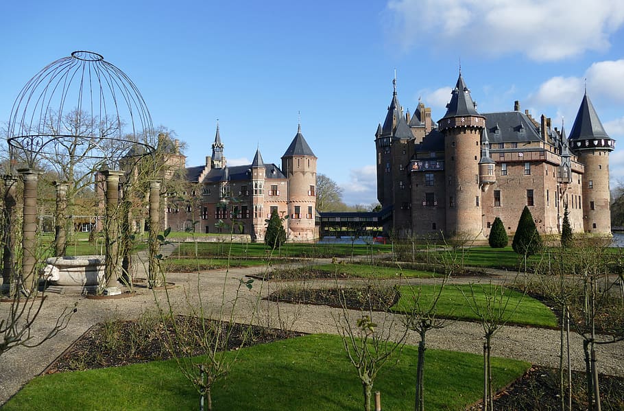 castle, lock, architecture, history, garden, park, point of interest HD wallpaper