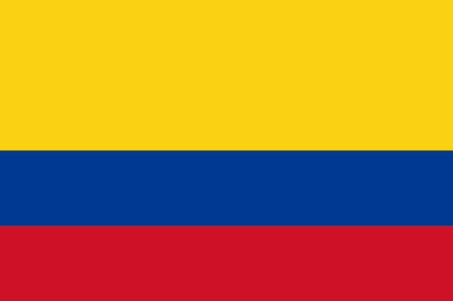 Flag of Colombia, country, emblem, public domain, symbol, backgrounds, HD wallpaper