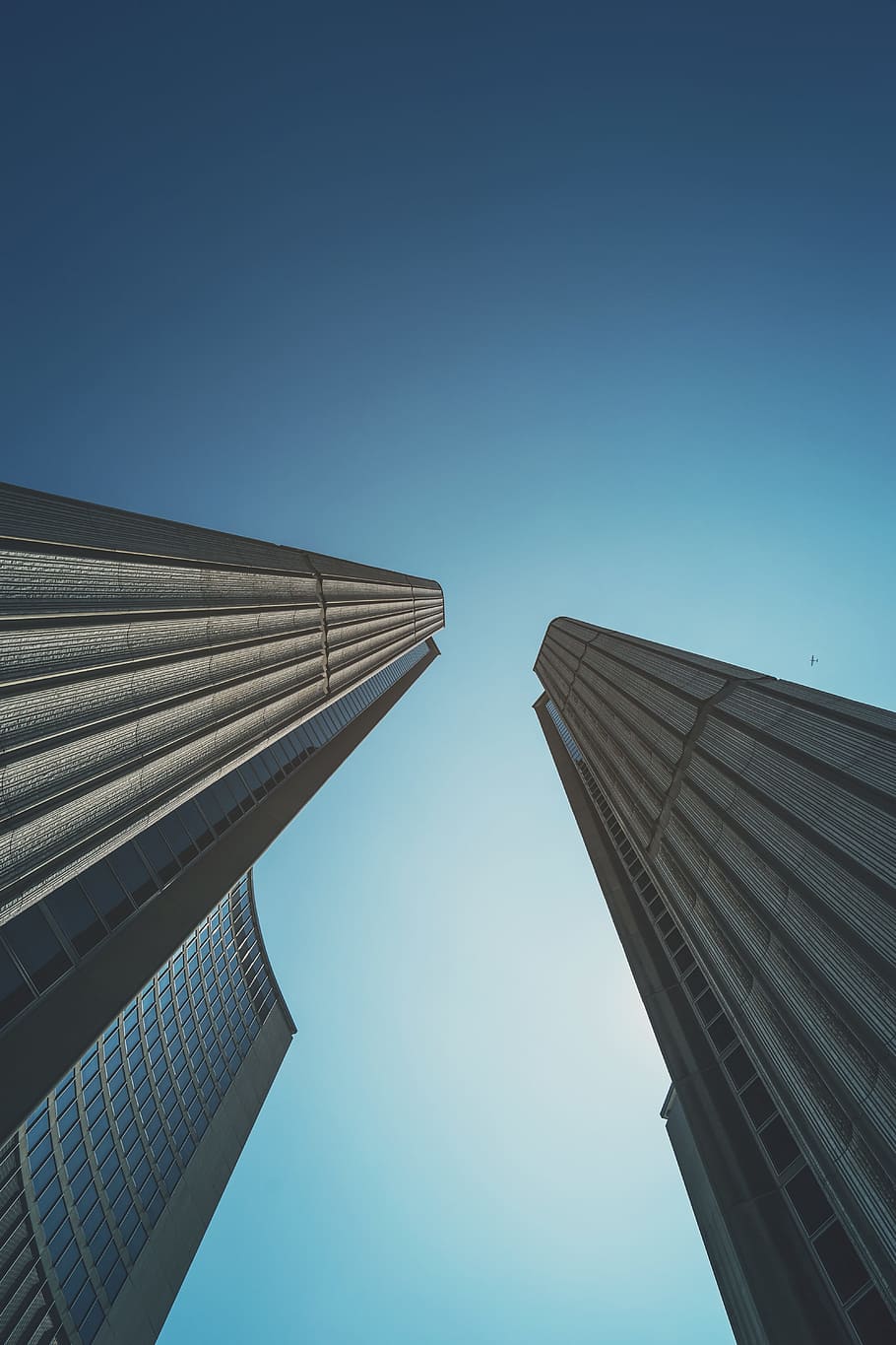 low angle photography of buildinmg, high rise buildings, gray HD wallpaper