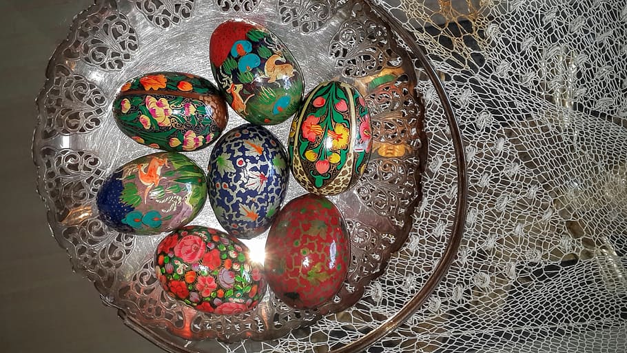 eggshell, idea, tables, multi colored, pattern, indoors, art and craft HD wallpaper