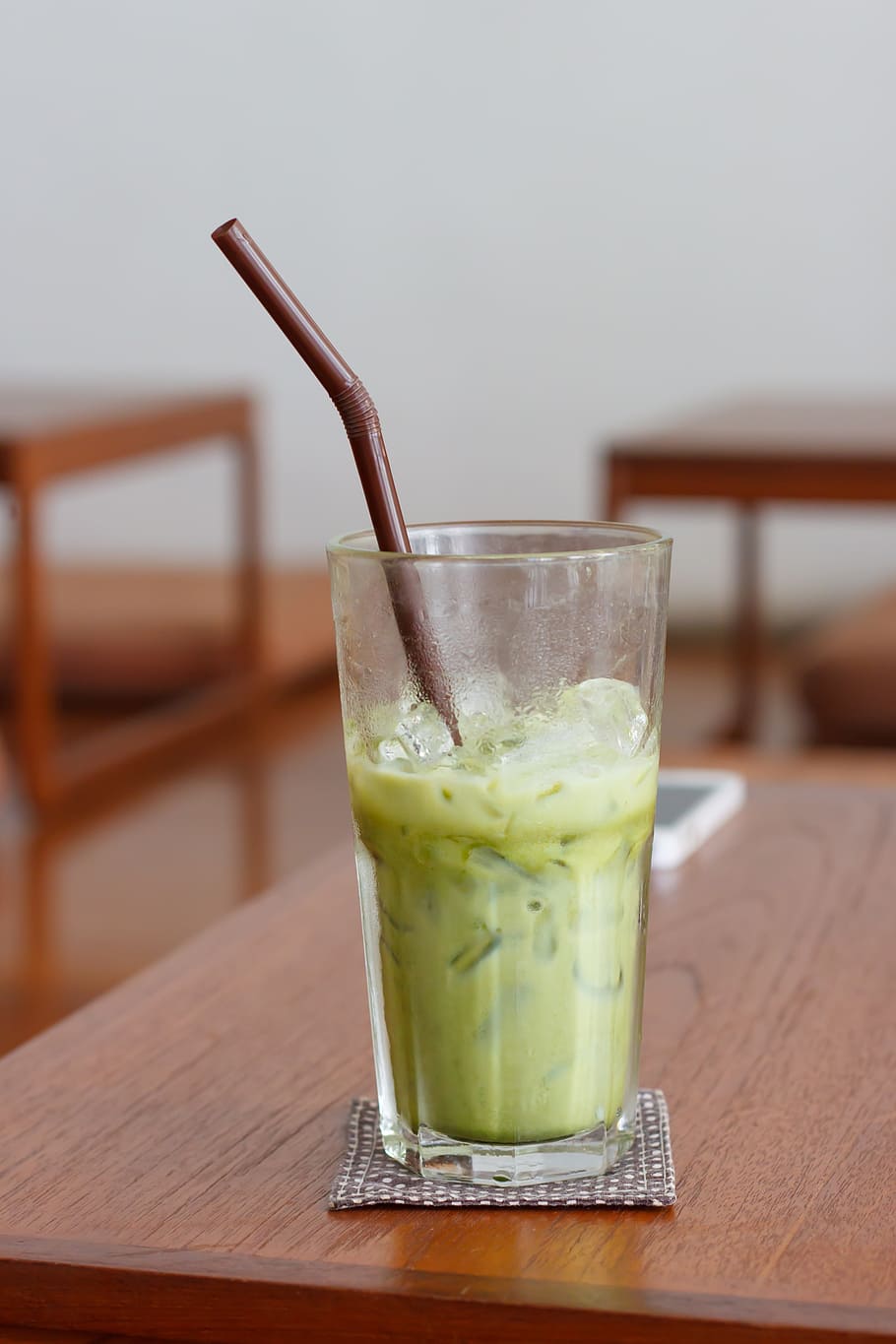 green tea, matcha, table, eat, cup, cold, drink, glass, ice HD wallpaper