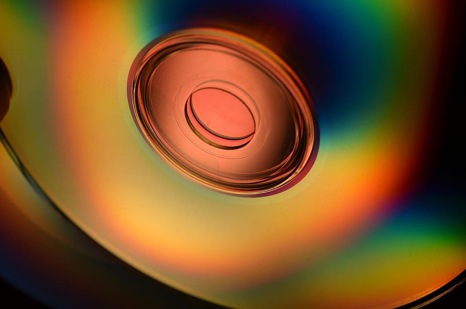 brown, orange, and green abstract painting, cd, disk, computer HD wallpaper