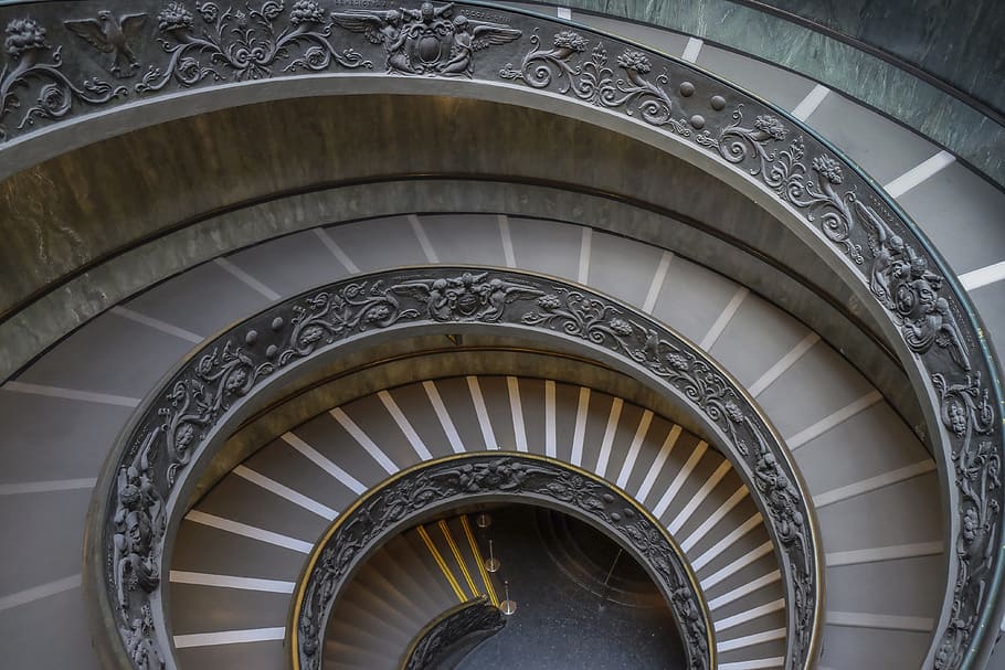 trap, winding staircase, architecture, built structure, steps and staircases HD wallpaper