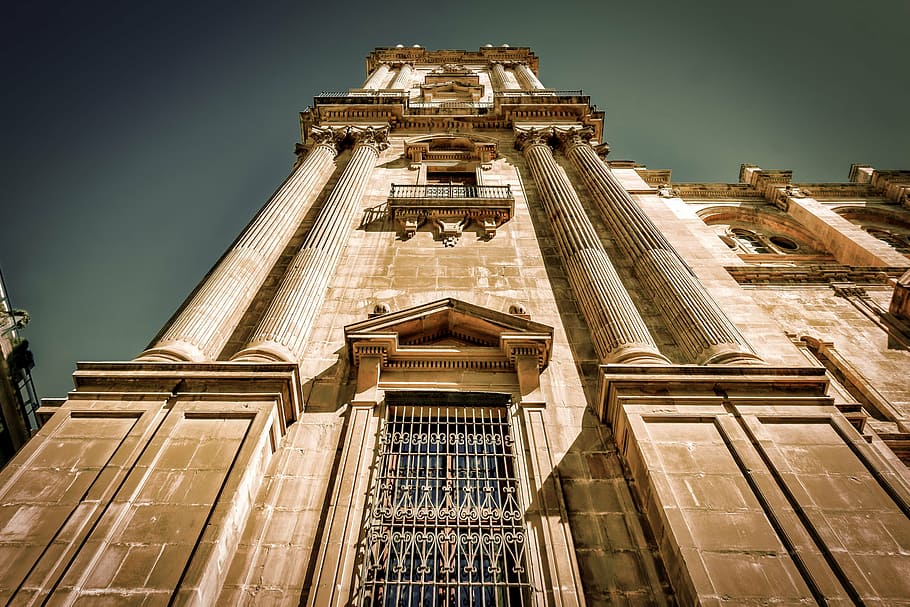 malaga, cathedral, architecture, spain, andalusia, historic HD wallpaper