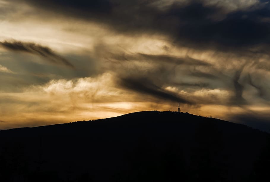 Mountains, Clouds, Hiking Trail, sky, landscape, poland, nature HD wallpaper