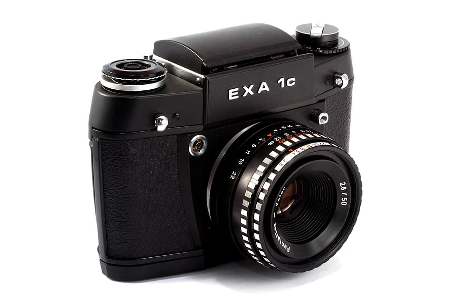 slr, analog, exa, lens, old camera, photography themes, camera - photographic equipment HD wallpaper
