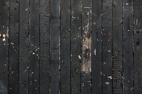close up photo of black wooden board, black wooden fence, dark HD wallpaper