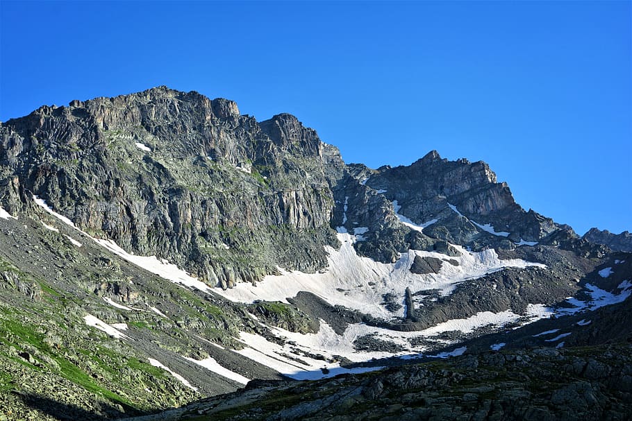 gray mountain during daytime, nature, panoramic, landscape HD wallpaper